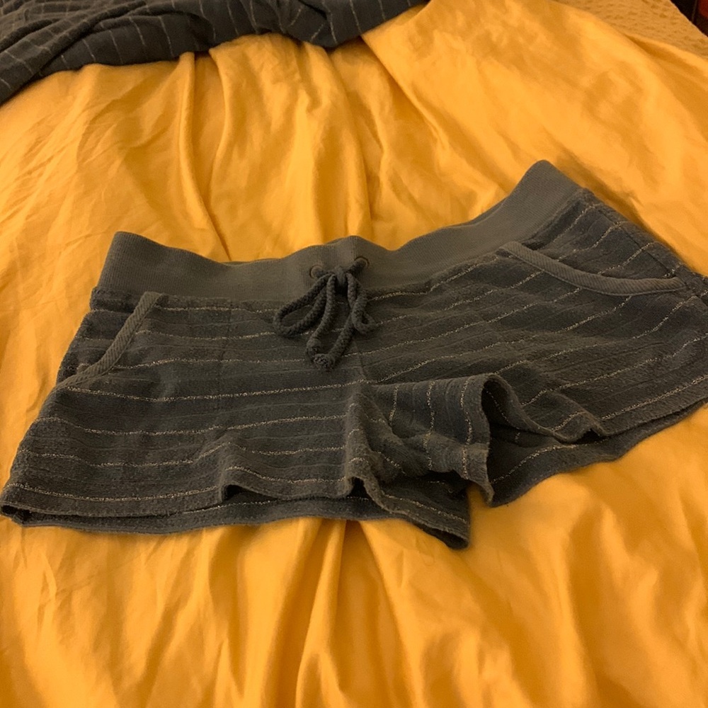 Juicy Couture Vintage Blue with Silver Threaded Stripes. Gently worn.